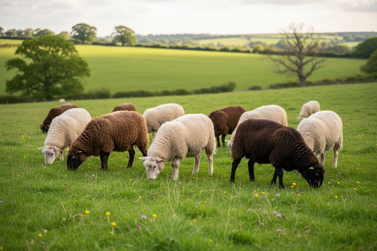 Shetland Sheep & Lambs