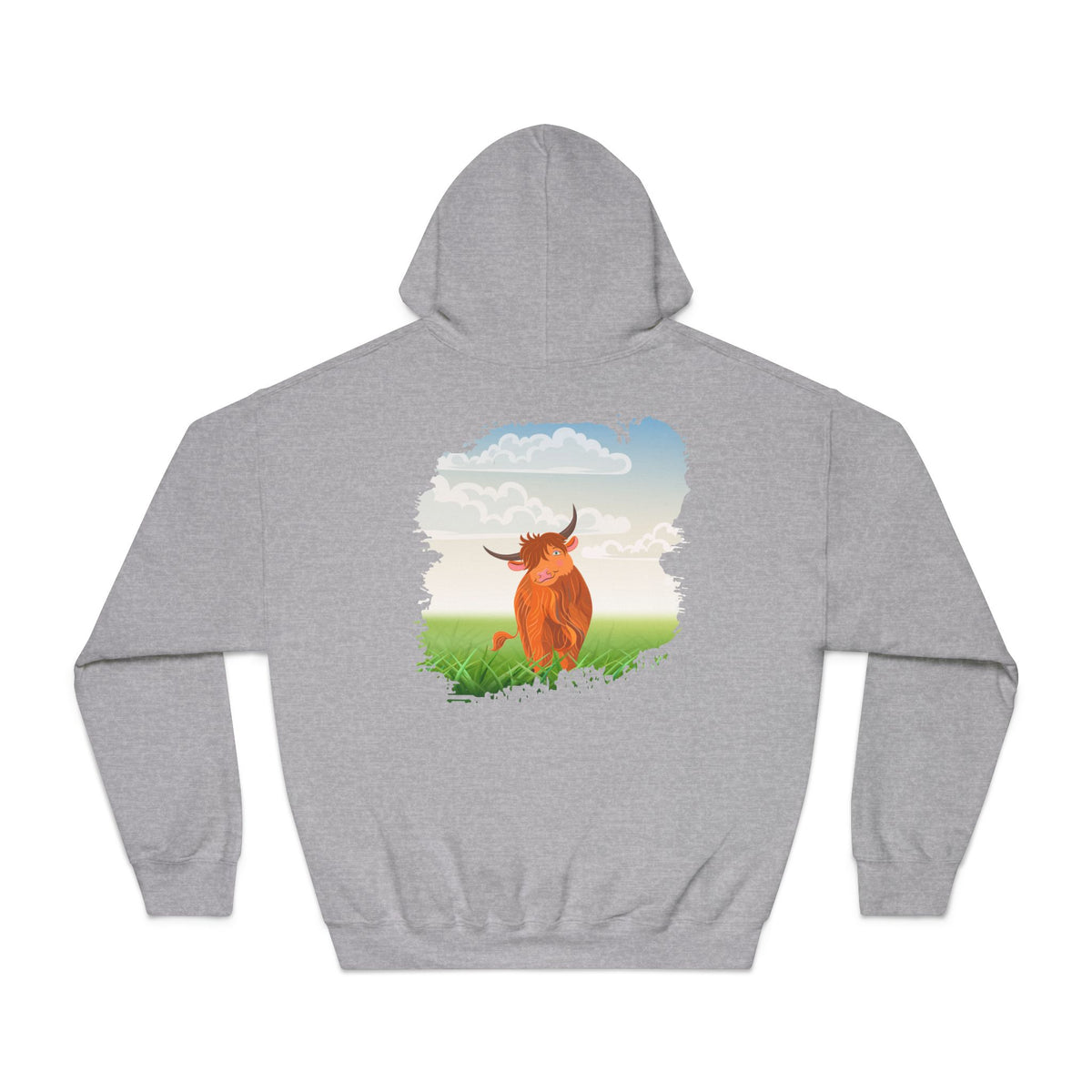 Highland Coo Illustration Hoodie by The Clan Douglas