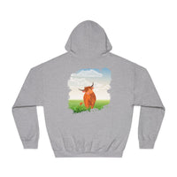 Highland Coo Illustration Hoodie by The Clan Douglas