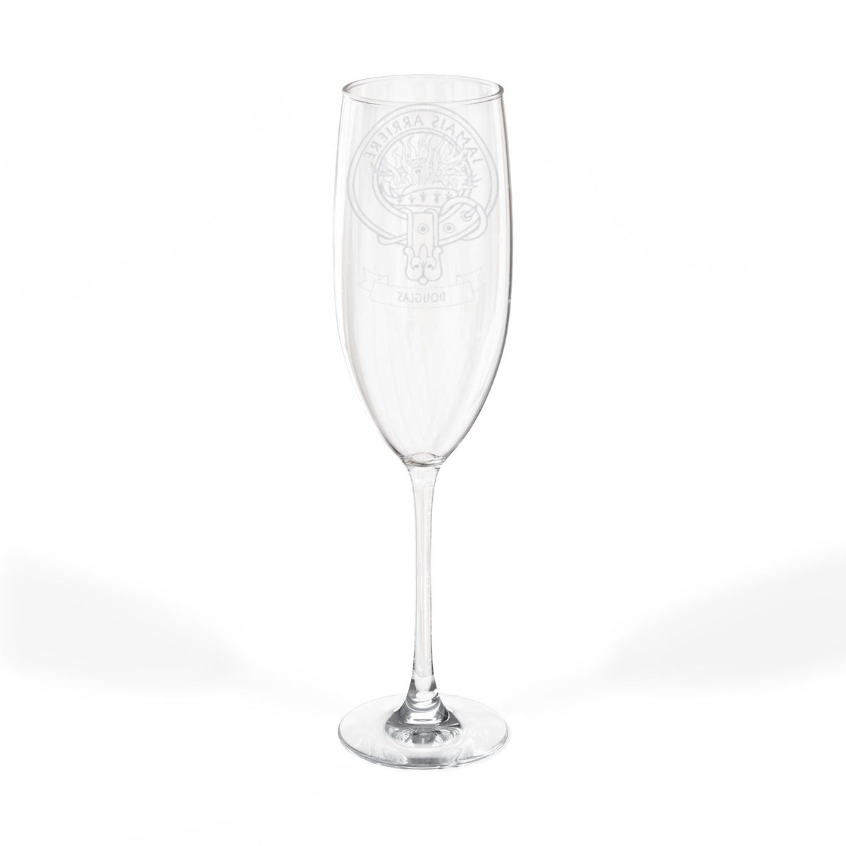 Clan Douglas Crest Champagne Flute, 8oz by The Clan Douglas