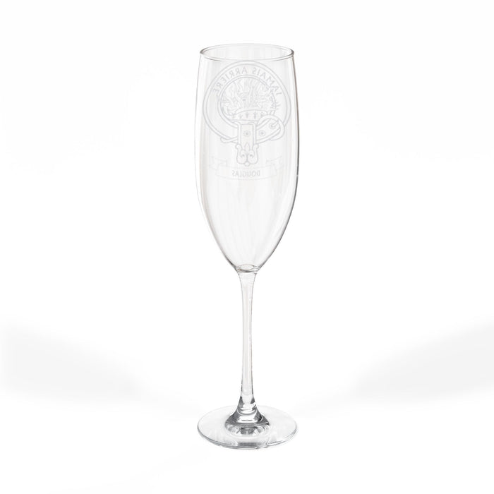 Clan Douglas Crest Champagne Flute, 8oz by The Clan Douglas