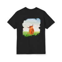 Highland Coo Illustration Adult T-Shirt by The Clan Douglas