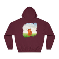 Highland Coo Illustration Hoodie by The Clan Douglas