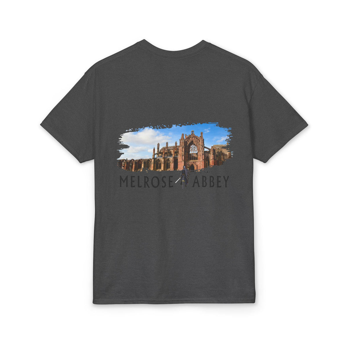 Melrose Abbey Illustration Adult T-Shirt by The Clan Douglas