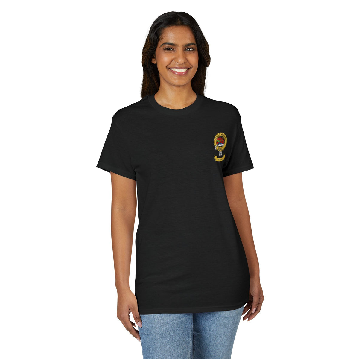 Highland Coo Illustration Adult T-Shirt by The Clan Douglas