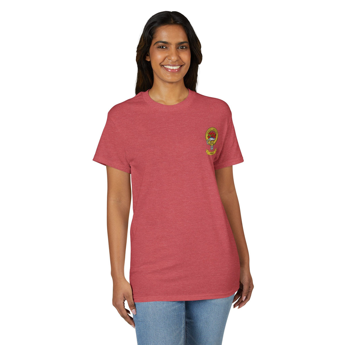 Highland Coo Illustration Adult T-Shirt by The Clan Douglas