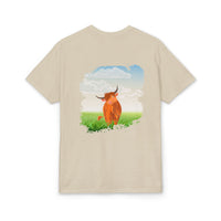 Highland Coo Illustration Adult T-Shirt by The Clan Douglas