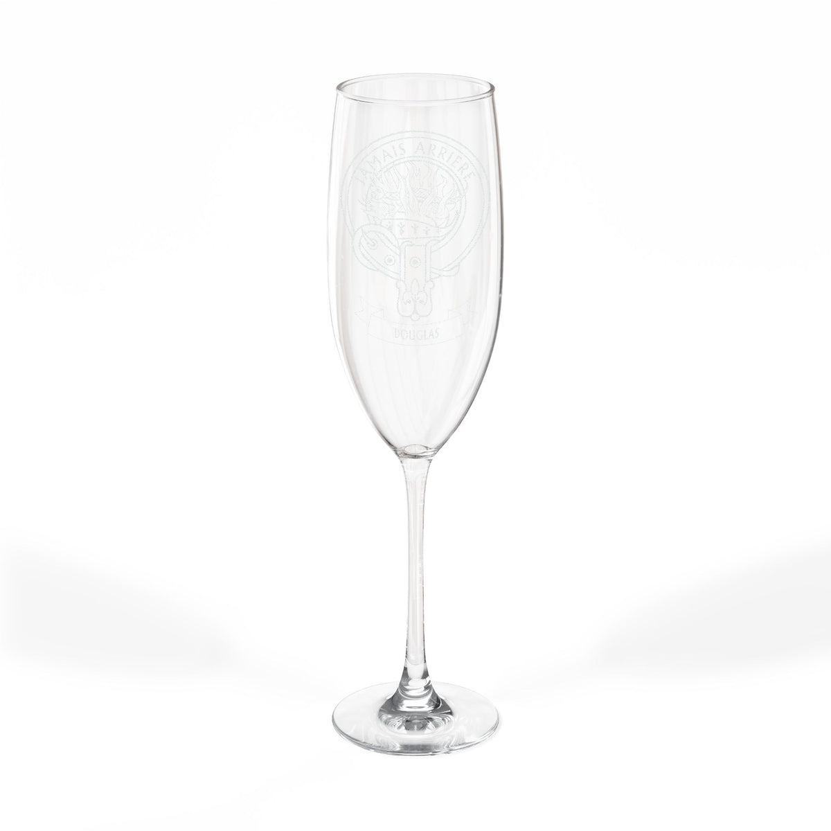 Clan Douglas Crest Champagne Flute, 8oz by The Clan Douglas