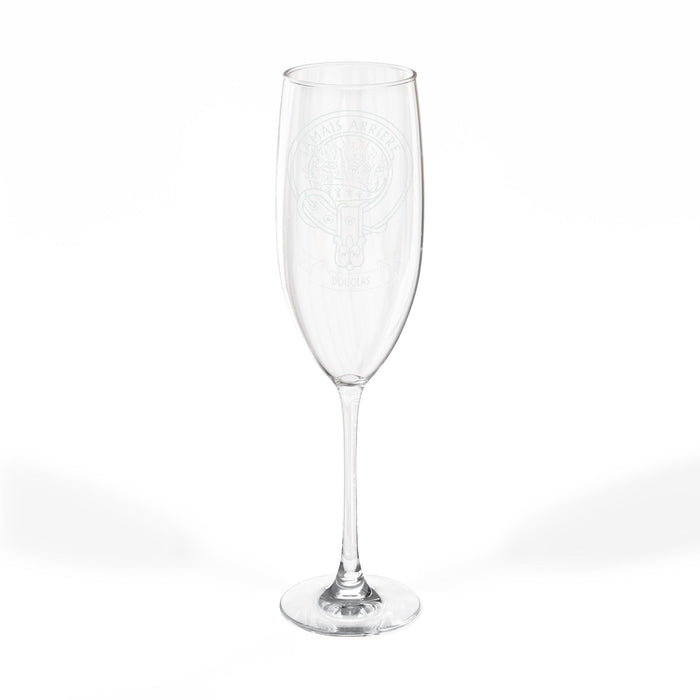 Clan Douglas Crest Champagne Flute, 8oz by The Clan Douglas