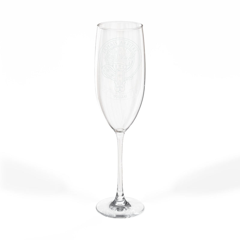 Clan Douglas Crest Champagne Flute, 8oz by The Clan Douglas