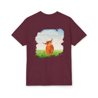 Highland Coo Illustration Adult T-Shirt by The Clan Douglas