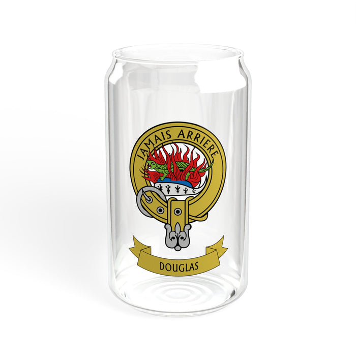 Clan Douglas Crest Illustration Glass Can by The Clan Douglas