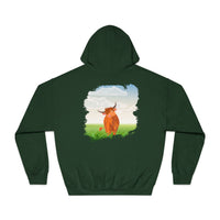 Highland Coo Illustration Hoodie by The Clan Douglas