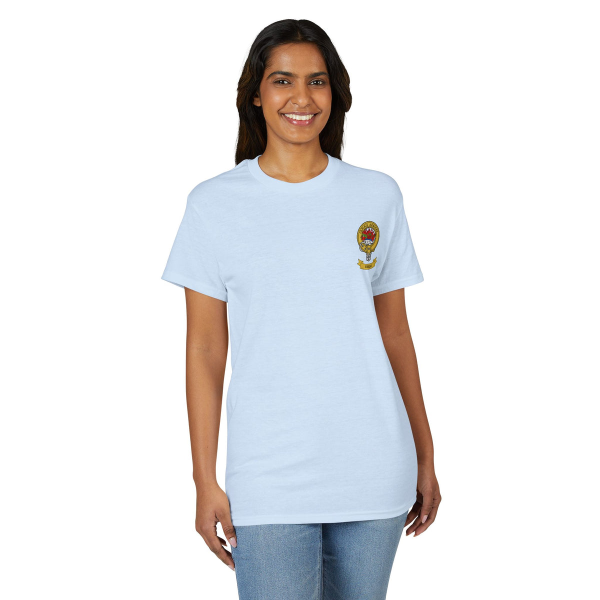 Highland Coo Illustration Adult T-Shirt by The Clan Douglas