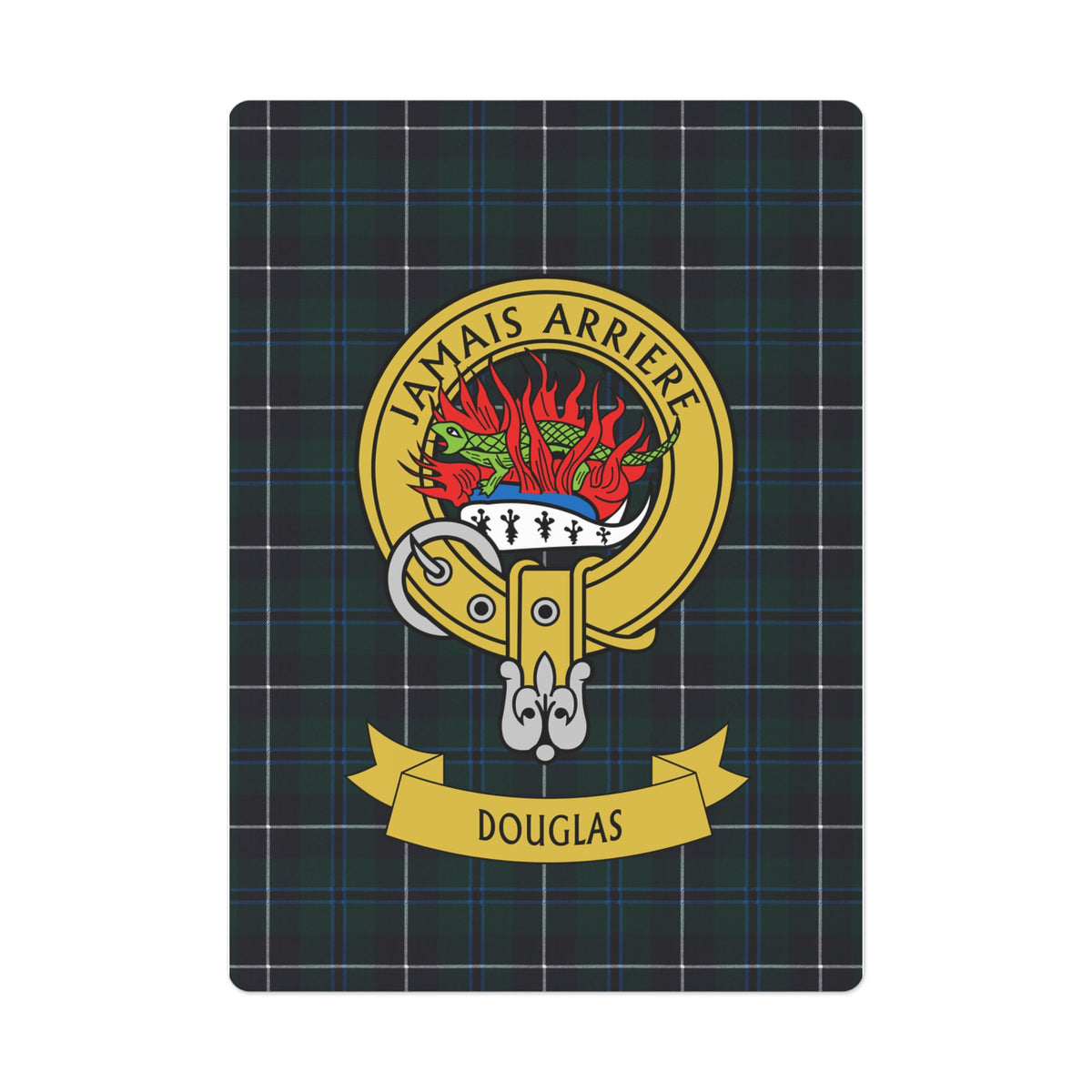 Modern Douglas Tartan Poker Cards by The Clan Douglas