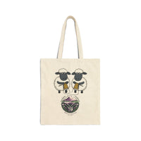 Sheep Knitting Illustration Tote Bag by Brae & Heather
