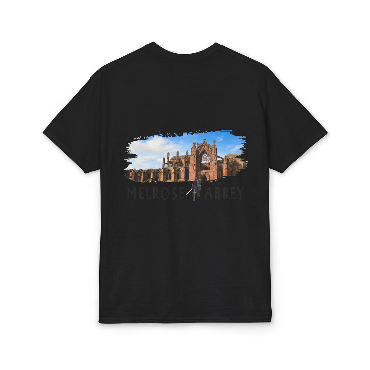 Melrose Abbey Illustration Adult T-Shirt by The Clan Douglas