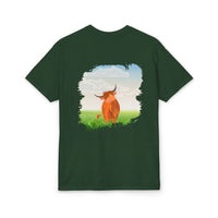 Highland Coo Illustration Adult T-Shirt by The Clan Douglas