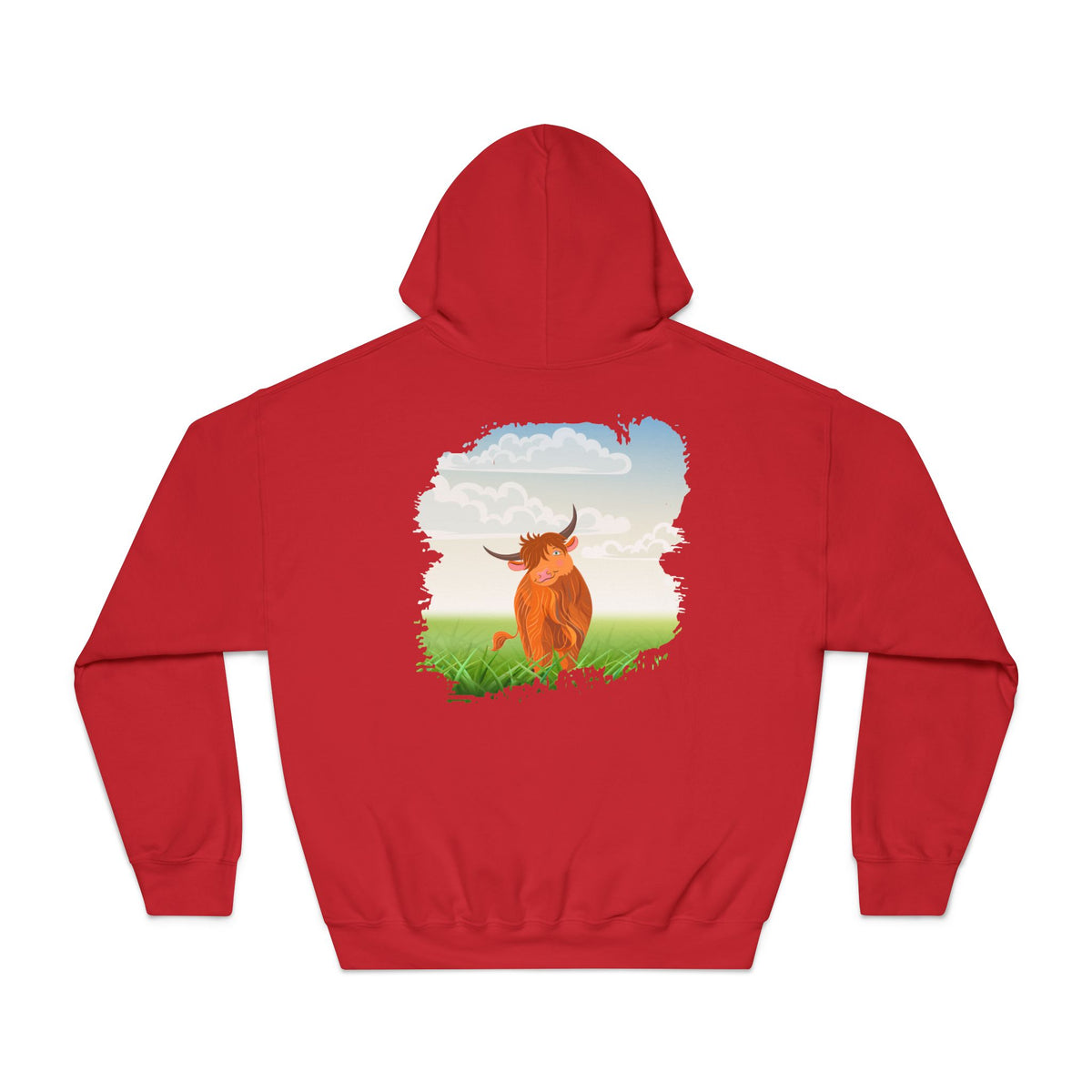 Highland Coo Illustration Hoodie by The Clan Douglas