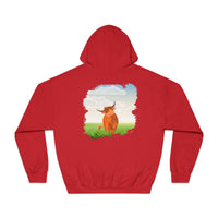 Highland Coo Illustration Hoodie by The Clan Douglas