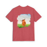 Highland Coo Illustration Adult T-Shirt by The Clan Douglas