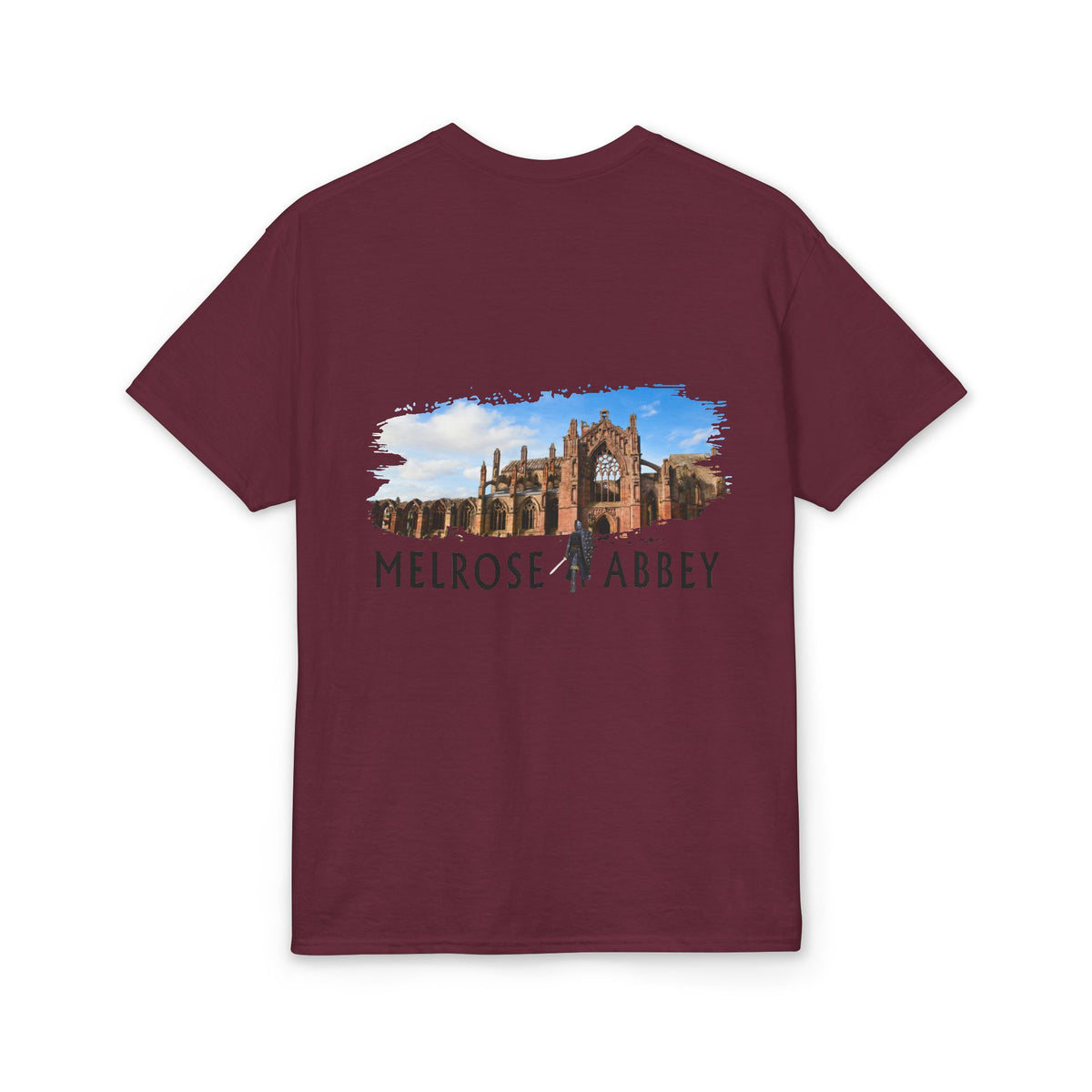 Melrose Abbey Illustration Adult T-Shirt by The Clan Douglas