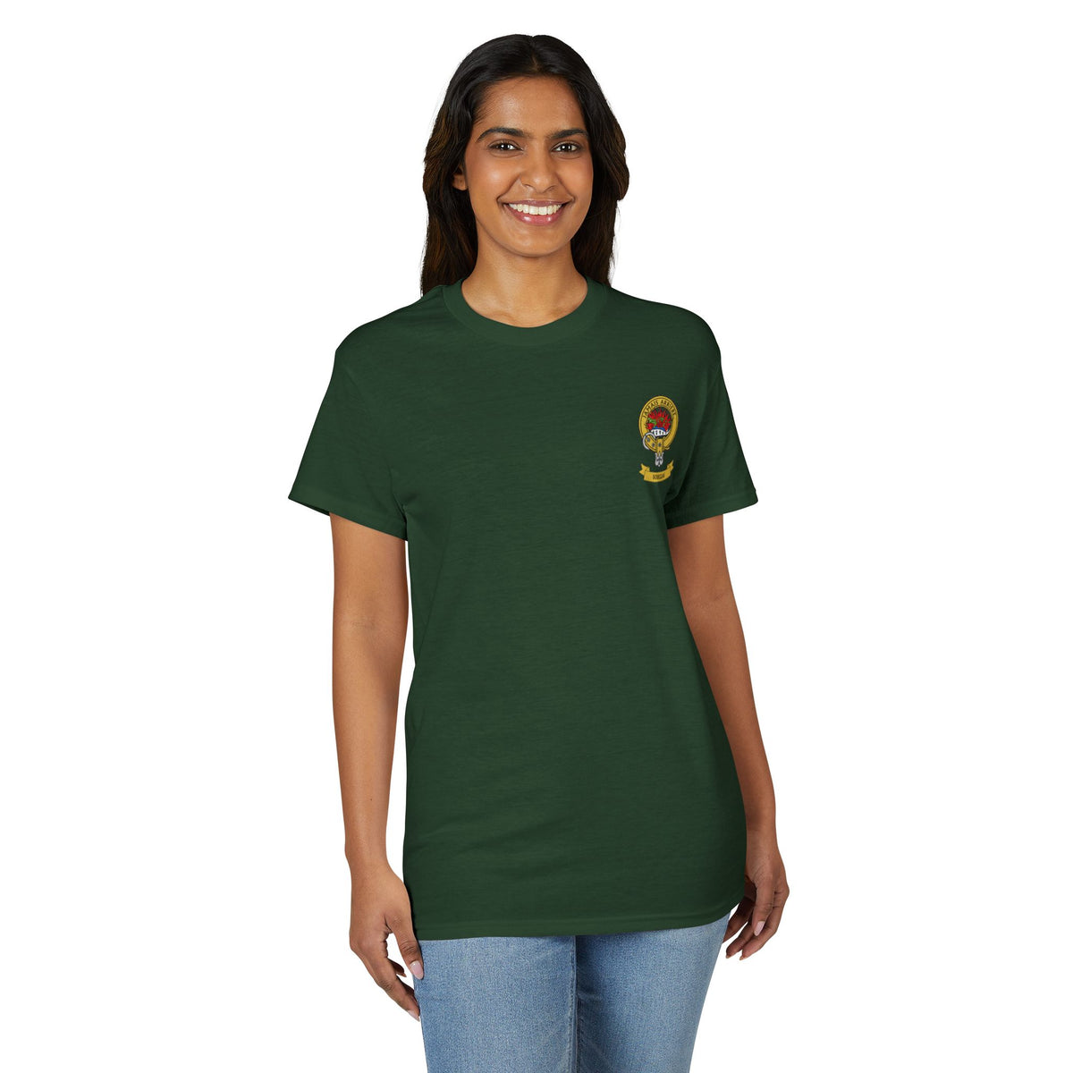Highland Coo Illustration Adult T-Shirt by The Clan Douglas