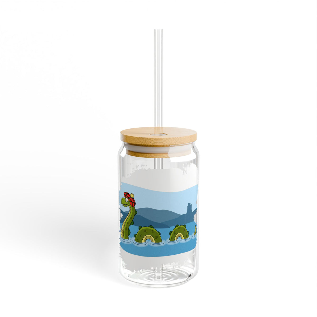 Nessie Illustration Glass Can by The Clan Douglas