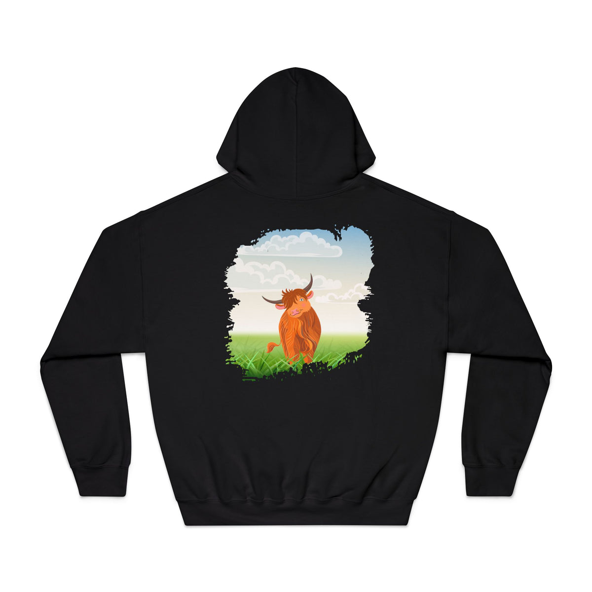 Highland Coo Illustration Hoodie by The Clan Douglas