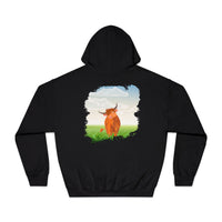 Highland Coo Illustration Hoodie by The Clan Douglas