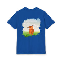 Highland Coo Illustration Adult T-Shirt by The Clan Douglas