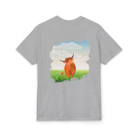 Highland Coo Illustration Adult T-Shirt by The Clan Douglas