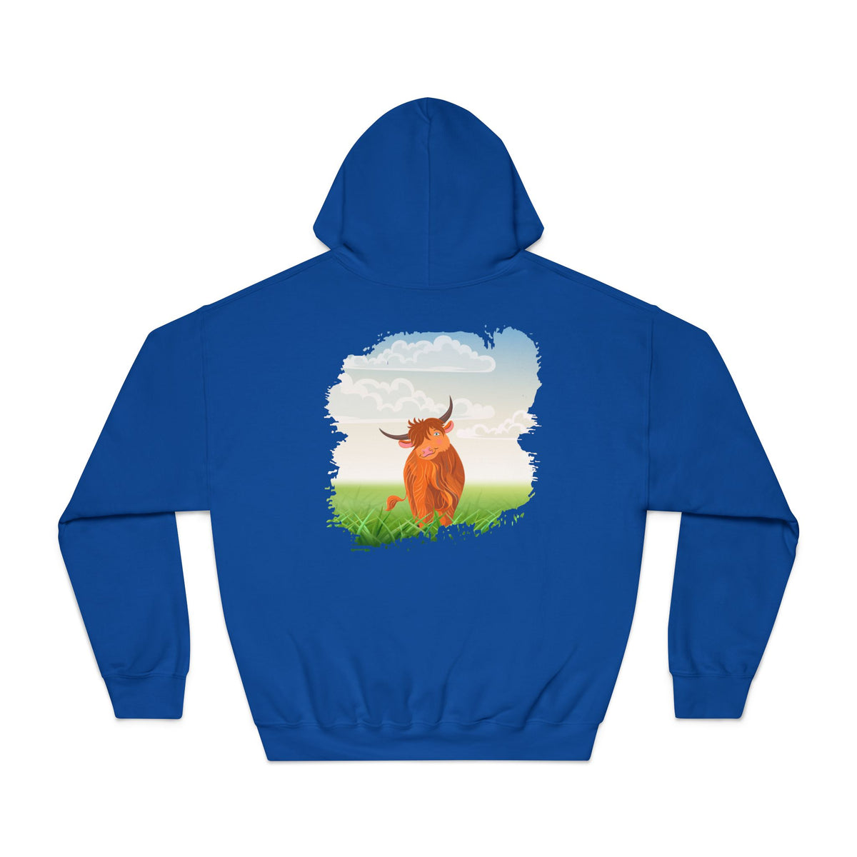 Highland Coo Illustration Hoodie by The Clan Douglas