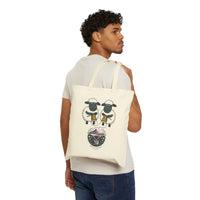 Sheep Knitting Illustration Tote Bag by Brae & Heather