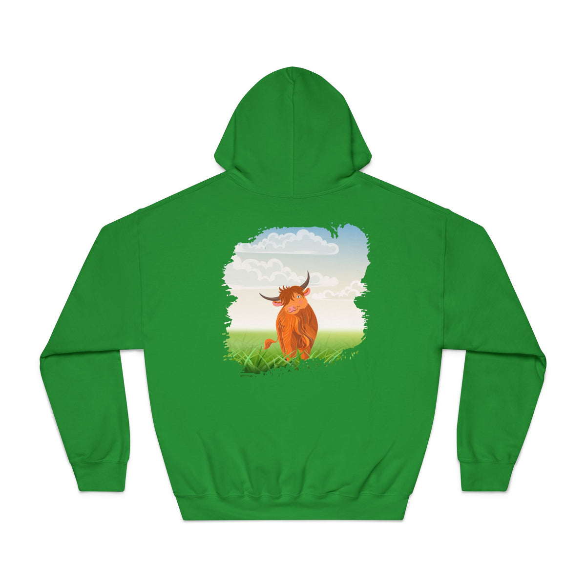 Highland Coo Illustration Hoodie by The Clan Douglas