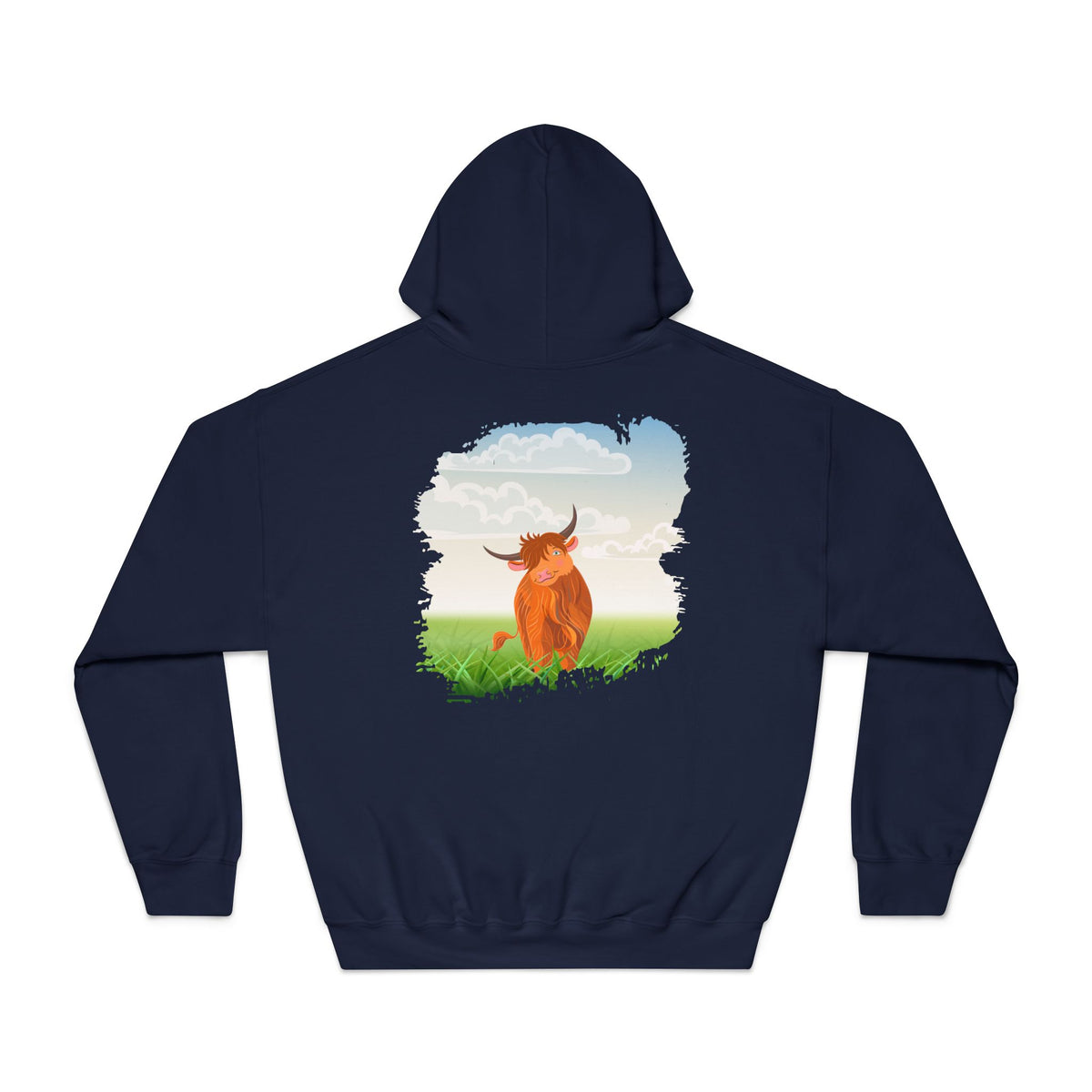 Highland Coo Illustration Hoodie by The Clan Douglas