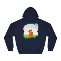 Highland Coo Illustration Hoodie by The Clan Douglas