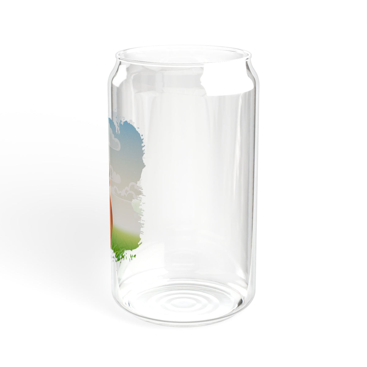 Highland Coo Illustration Glass Can by The Clan Douglas