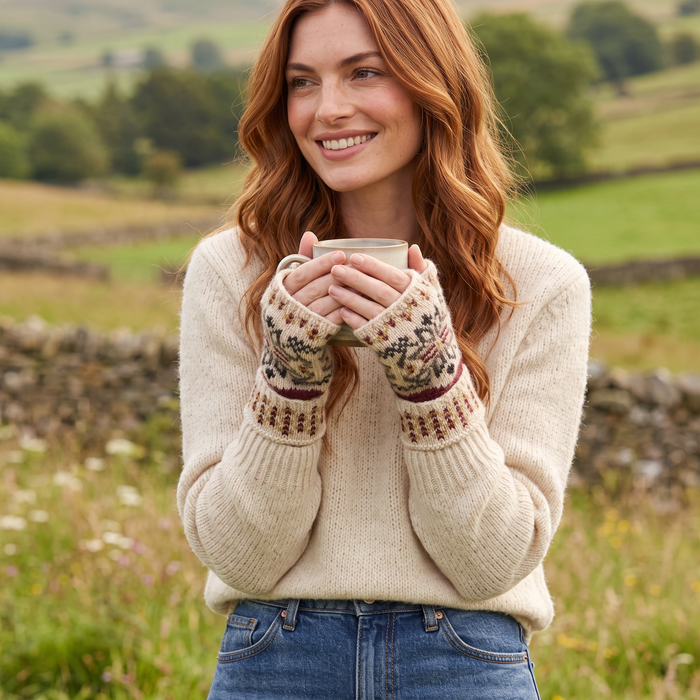 Rionag Mitts Knitting Pattern by Brae & Heather