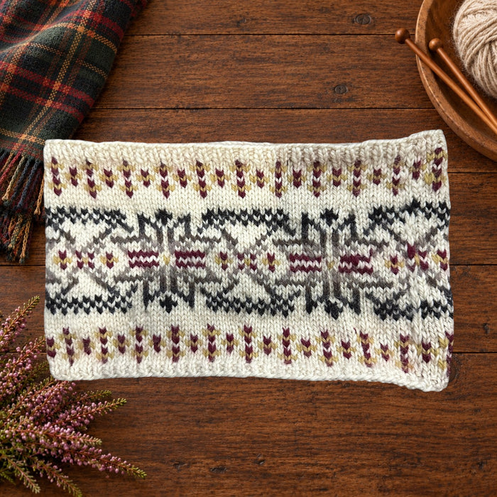 Rionag Cowl Knitting Pattern by Brae & Heather