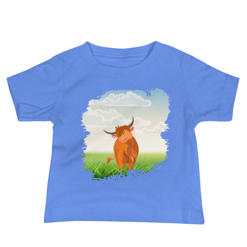 T-shirt à manches courtes en jersey pour bébé Highland Coo