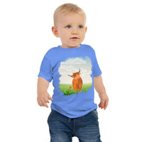 T-shirt à manches courtes en jersey pour bébé Highland Coo