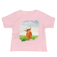 T-shirt à manches courtes en jersey pour bébé Highland Coo