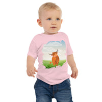 T-shirt à manches courtes en jersey pour bébé Highland Coo