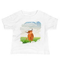 T-shirt à manches courtes en jersey pour bébé Highland Coo