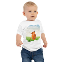 T-shirt à manches courtes en jersey pour bébé Highland Coo