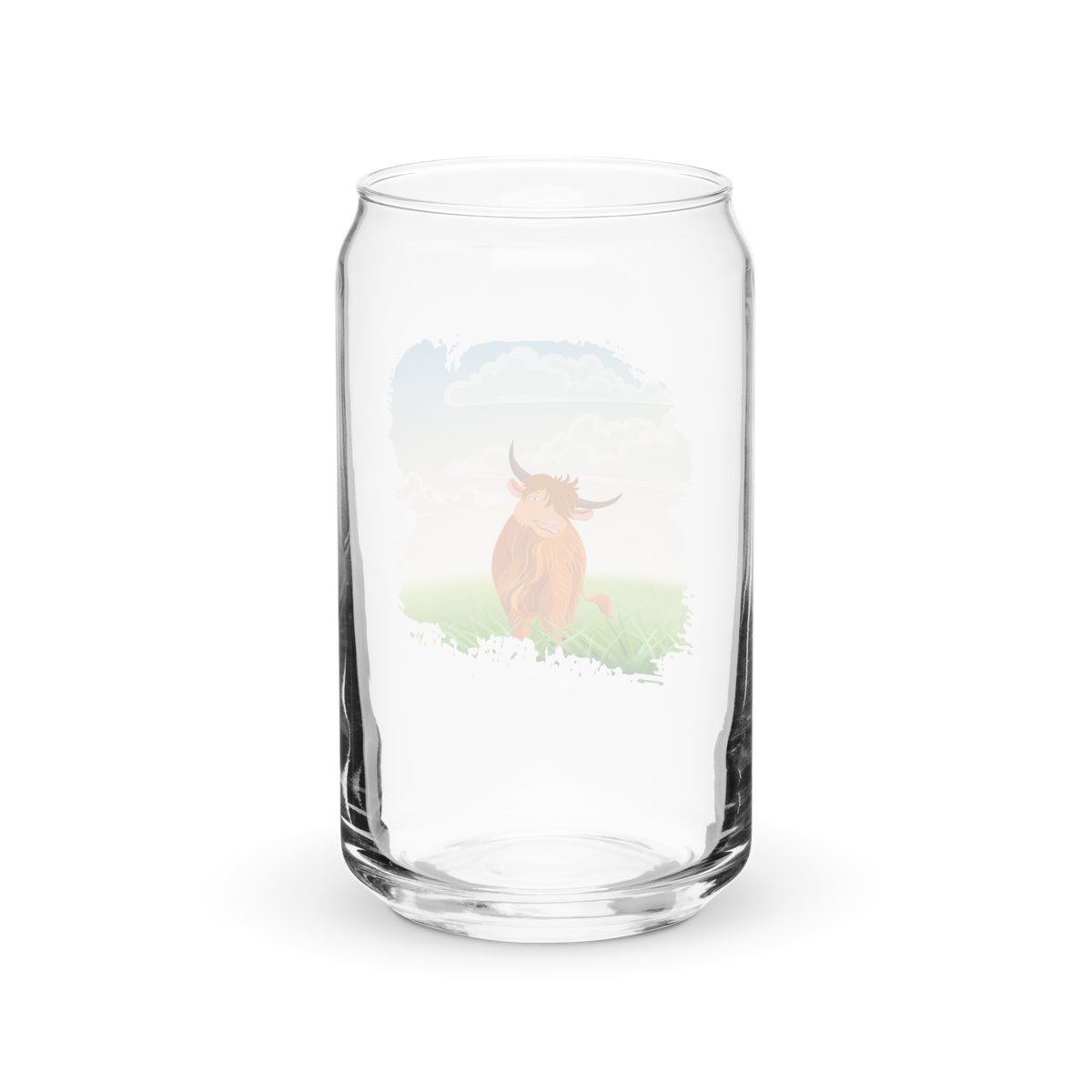 Verre en forme de canette Highland Coo