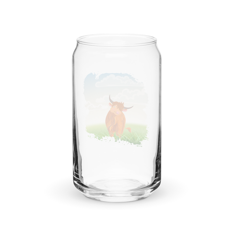 Verre en forme de canette Highland Coo