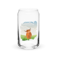 Verre en forme de canette Highland Coo
