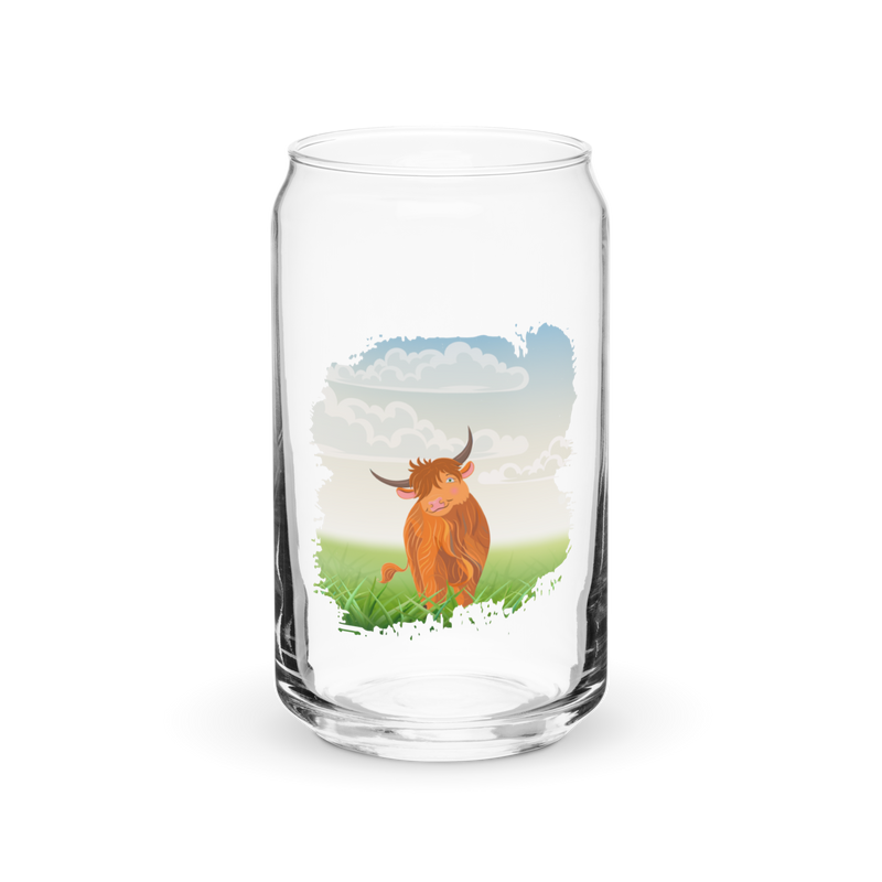Verre en forme de canette Highland Coo